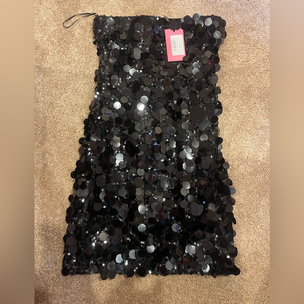 Black sequence edikted dress